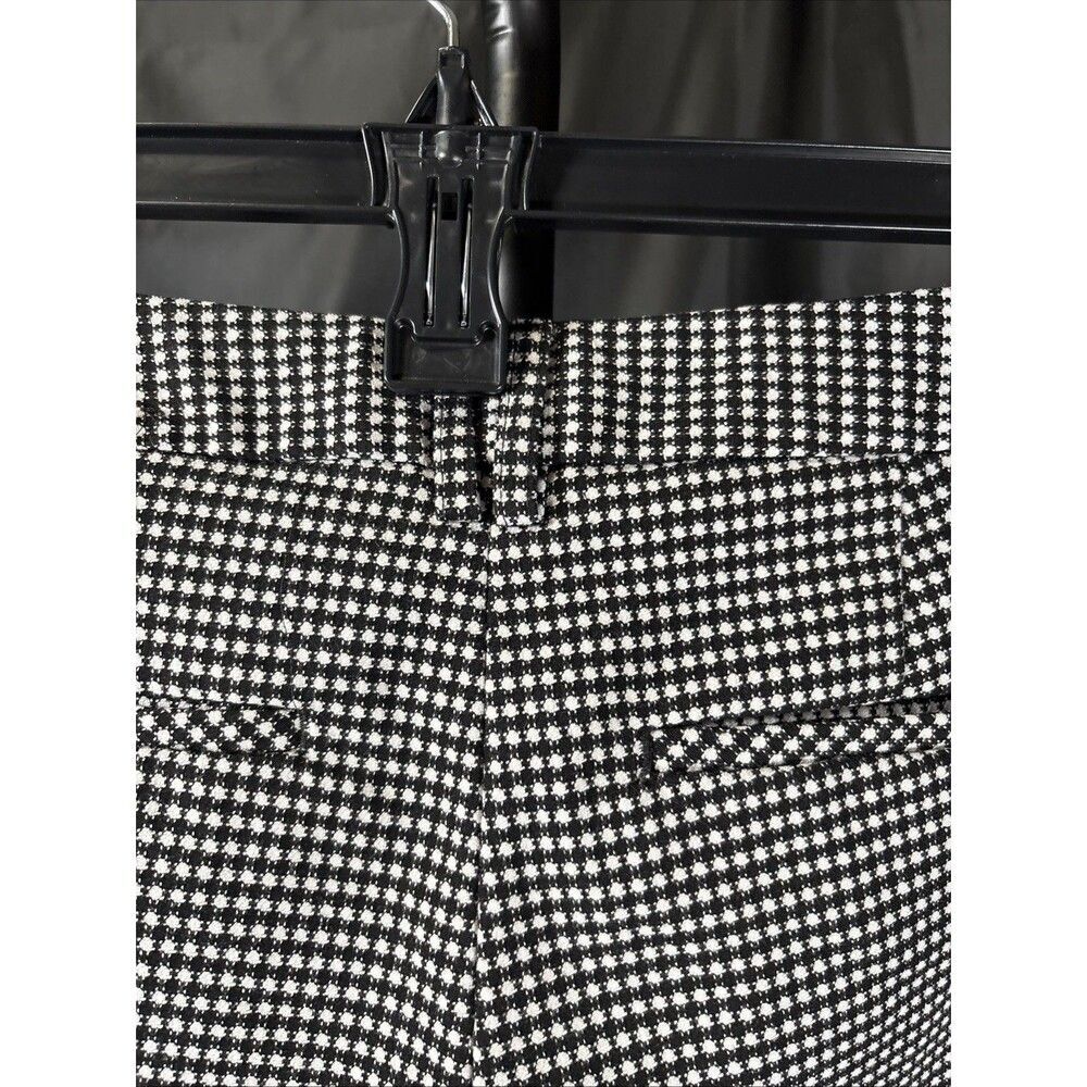 Express Women’s 2R Editor Black & White Twill Straight Ankle Dress Pants - - Picture 8 of 11